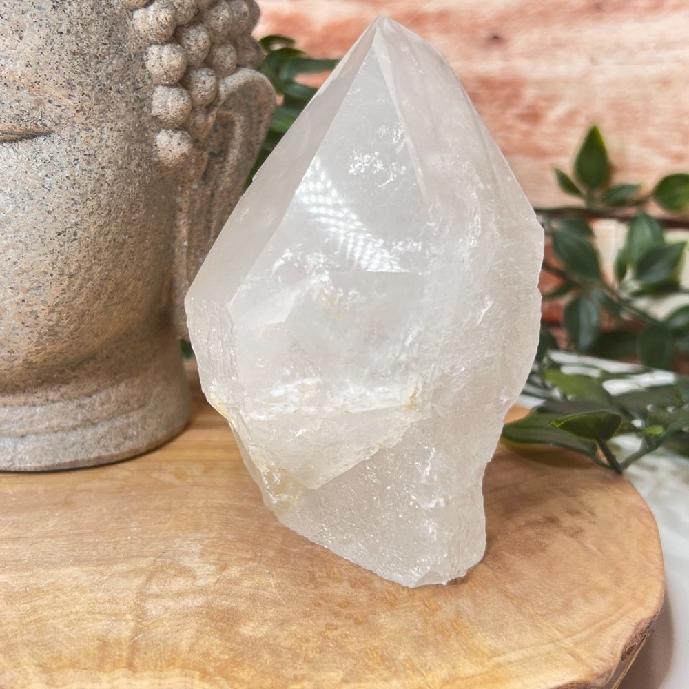 4.5" High Quality Clear Quartz Free Form Point | Positivity Crystal Home Decor
